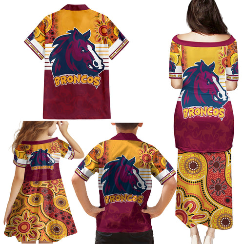nrl-broncos-champions-2023-family-matching-puletasi-dress-and-hawaiian-shirt-proud-newcastle-aboriginal-vibe