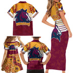nrl-broncos-champions-2023-family-matching-short-sleeve-bodycon-dress-and-hawaiian-shirt-proud-newcastle-aboriginal-vibe