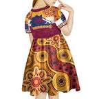 nrl-broncos-champions-2023-kid-short-sleeve-dress-proud-newcastle-aboriginal-vibe