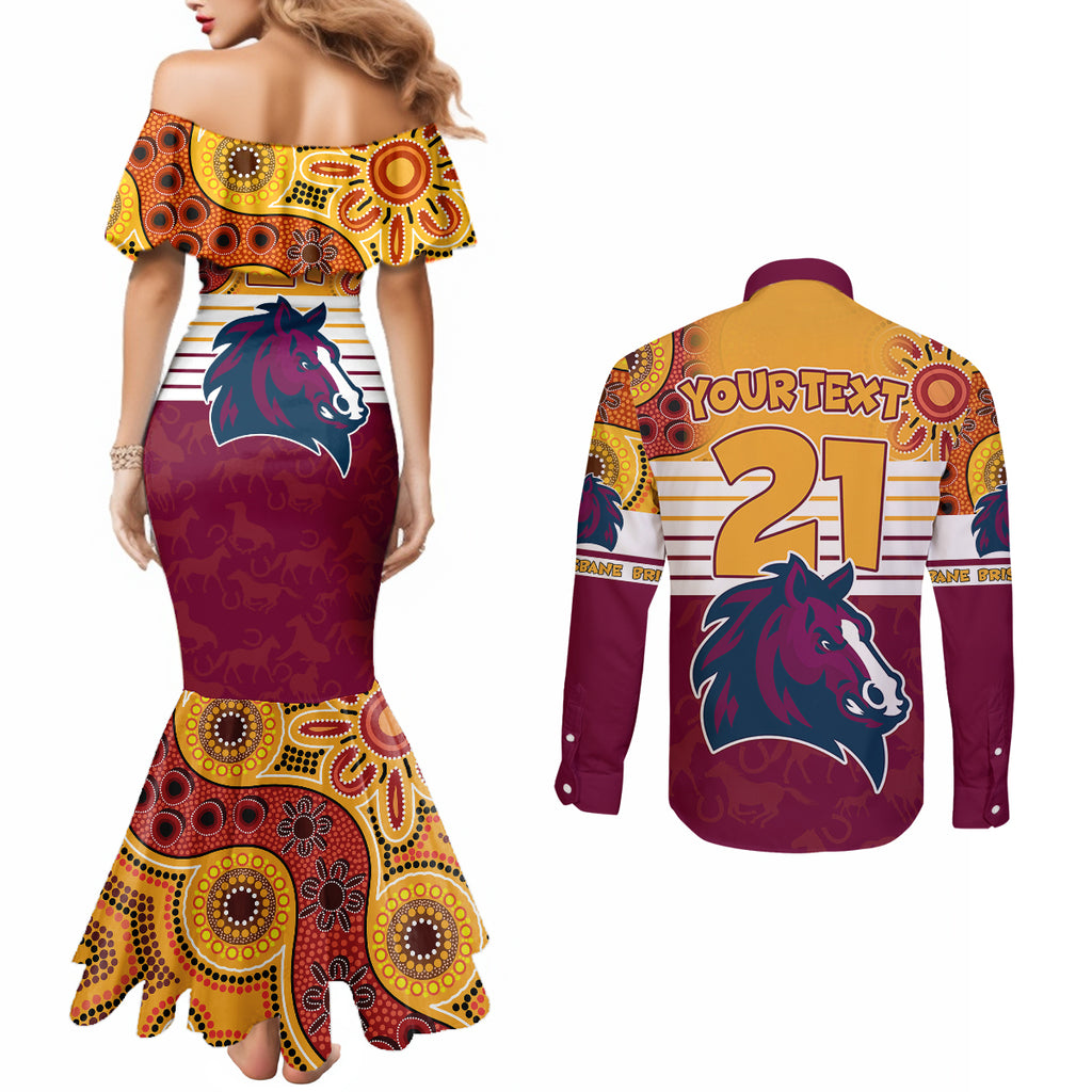 custom-nrl-broncos-champions-2023-couples-matching-mermaid-dress-and-long-sleeve-button-shirts-proud-newcastle-aboriginal-vibe