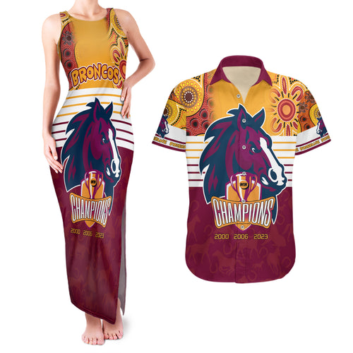 custom-nrl-broncos-champions-2023-couples-matching-tank-maxi-dress-and-hawaiian-shirt-proud-newcastle-aboriginal-vibe