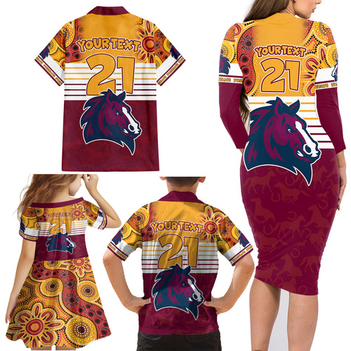 custom-nrl-broncos-champions-2023-family-matching-long-sleeve-bodycon-dress-and-hawaiian-shirt-proud-newcastle-aboriginal-vibe