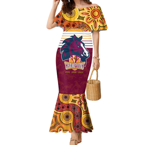 custom-nrl-broncos-champions-2023-family-matching-mermaid-dress-and-hawaiian-shirt-proud-newcastle-aboriginal-vibe