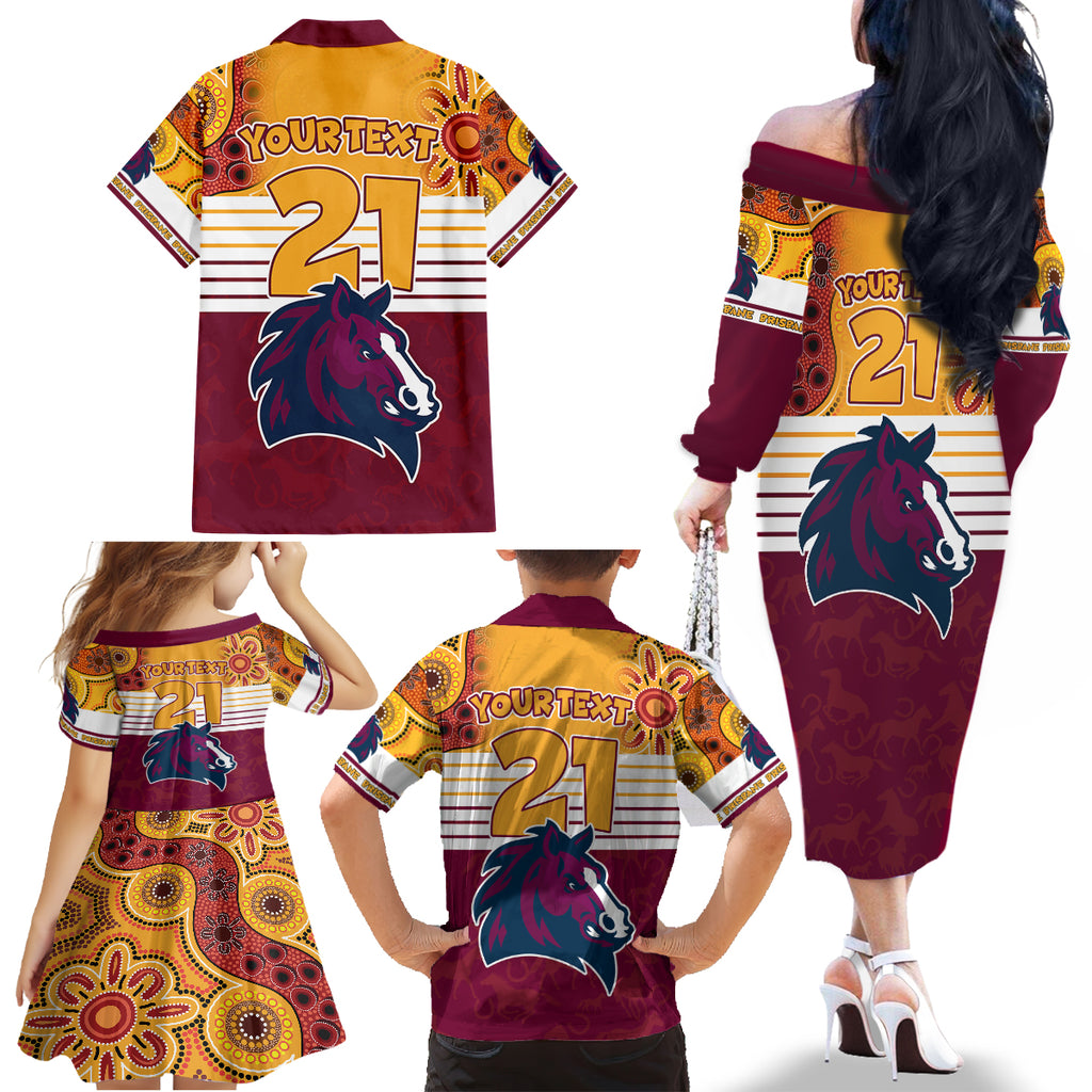 custom-nrl-broncos-champions-2023-family-matching-off-shoulder-long-sleeve-dress-and-hawaiian-shirt-proud-newcastle-aboriginal-vibe