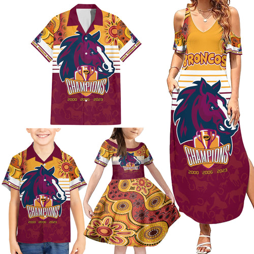 custom-nrl-broncos-champions-2023-family-matching-summer-maxi-dress-and-hawaiian-shirt-proud-newcastle-aboriginal-vibe
