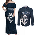 custom-afl-blues-champions-2023-couples-matching-off-shoulder-maxi-dress-and-long-sleeve-button-shirts-proud-carlton-aboriginal-vibe