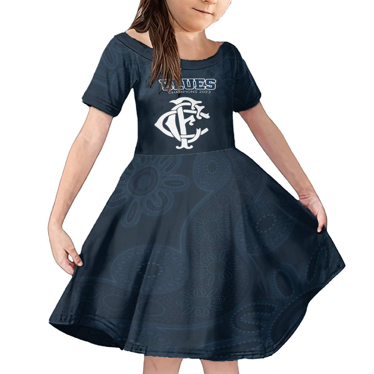 custom-afl-blues-champions-2023-kid-short-sleeve-dress-proud-carlton-aboriginal-vibe