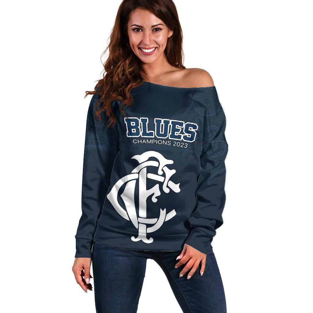 custom-afl-blues-champions-2023-off-shoulder-sweater-proud-carlton-aboriginal-vibe