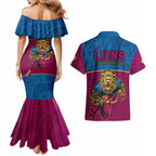 afl-lions-champions-2023-couples-matching-mermaid-dress-and-hawaiian-shirt-proud-brisbane-aboriginal-vibe