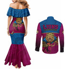 afl-lions-champions-2023-couples-matching-mermaid-dress-and-long-sleeve-button-shirts-proud-brisbane-aboriginal-vibe