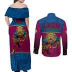 afl-lions-champions-2023-couples-matching-off-shoulder-maxi-dress-and-long-sleeve-button-shirts-proud-brisbane-aboriginal-vibe