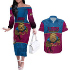 afl-lions-champions-2023-couples-matching-off-the-shoulder-long-sleeve-dress-and-hawaiian-shirt-proud-brisbane-aboriginal-vibe