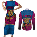 afl-lions-champions-2023-couples-matching-short-sleeve-bodycon-dress-and-long-sleeve-button-shirts-proud-brisbane-aboriginal-vibe