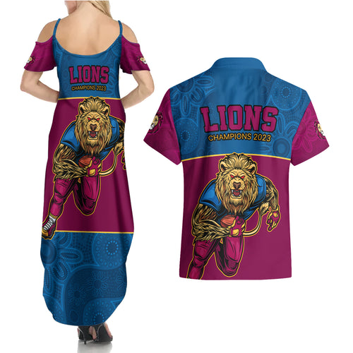 afl-lions-champions-2023-couples-matching-summer-maxi-dress-and-hawaiian-shirt-proud-brisbane-aboriginal-vibe
