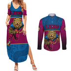 afl-lions-champions-2023-couples-matching-summer-maxi-dress-and-long-sleeve-button-shirts-proud-brisbane-aboriginal-vibe