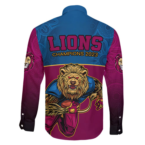 afl-lions-champions-2023-family-matching-long-sleeve-bodycon-dress-and-hawaiian-shirt-proud-brisbane-aboriginal-vibe