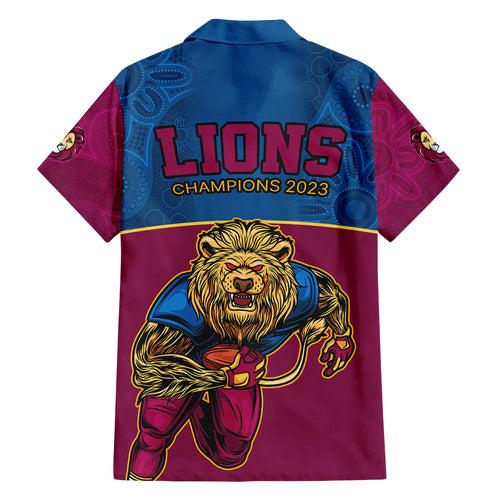 afl-lions-champions-2023-family-matching-off-shoulder-long-sleeve-dress-and-hawaiian-shirt-proud-brisbane-aboriginal-vibe
