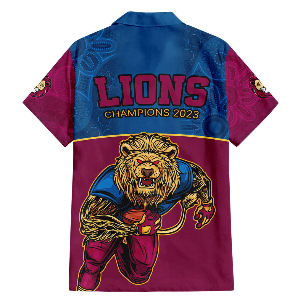 afl-lions-champions-2023-family-matching-short-sleeve-bodycon-dress-and-hawaiian-shirt-proud-brisbane-aboriginal-vibe