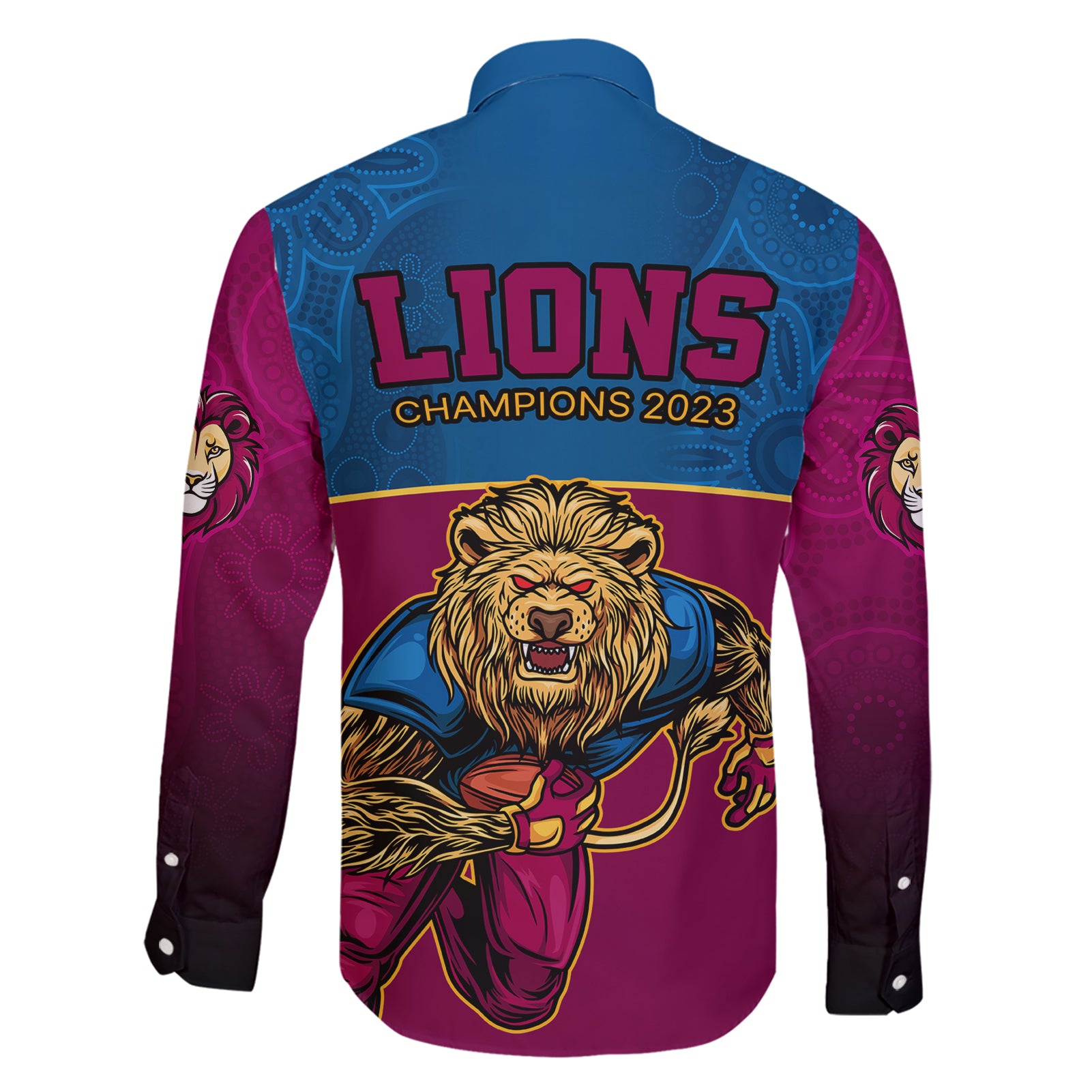 afl-lions-champions-2023-family-matching-short-sleeve-bodycon-dress-and-hawaiian-shirt-proud-brisbane-aboriginal-vibe