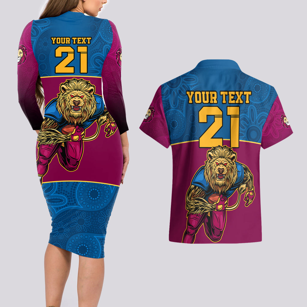 custom-afl-lions-champions-2023-couples-matching-long-sleeve-bodycon-dress-and-hawaiian-shirt-proud-brisbane-aboriginal-vibe