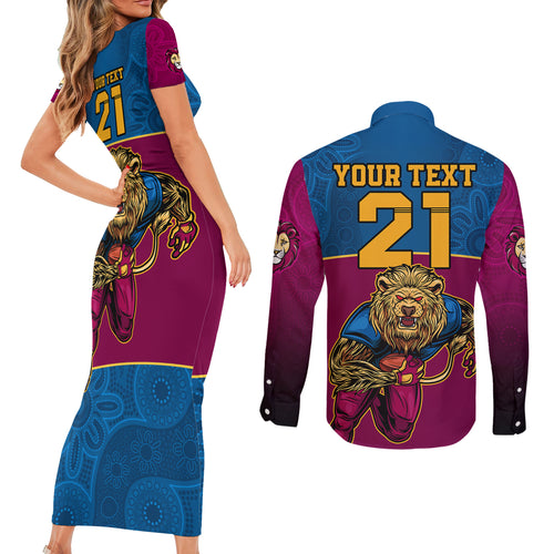 custom-afl-lions-champions-2023-couples-matching-short-sleeve-bodycon-dress-and-long-sleeve-button-shirts-proud-brisbane-aboriginal-vibe