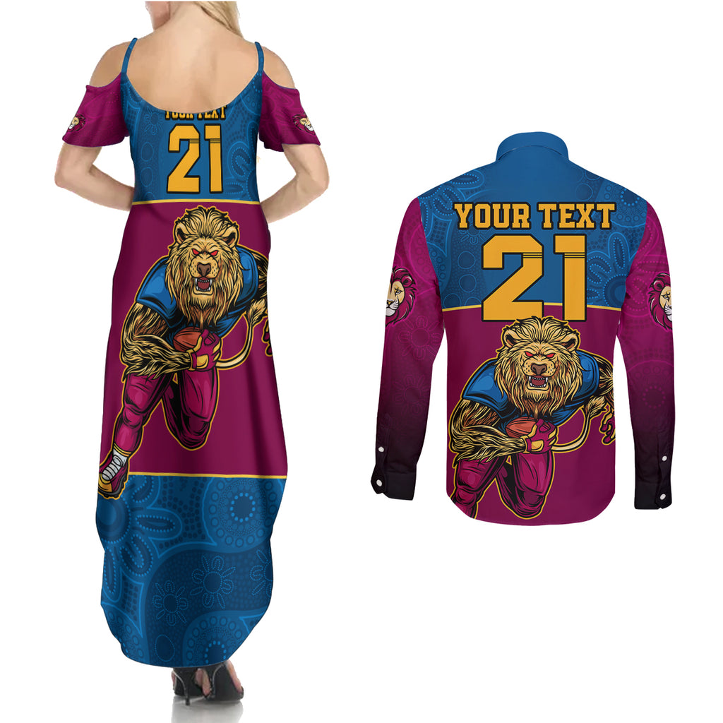 custom-afl-lions-champions-2023-couples-matching-summer-maxi-dress-and-long-sleeve-button-shirts-proud-brisbane-aboriginal-vibe
