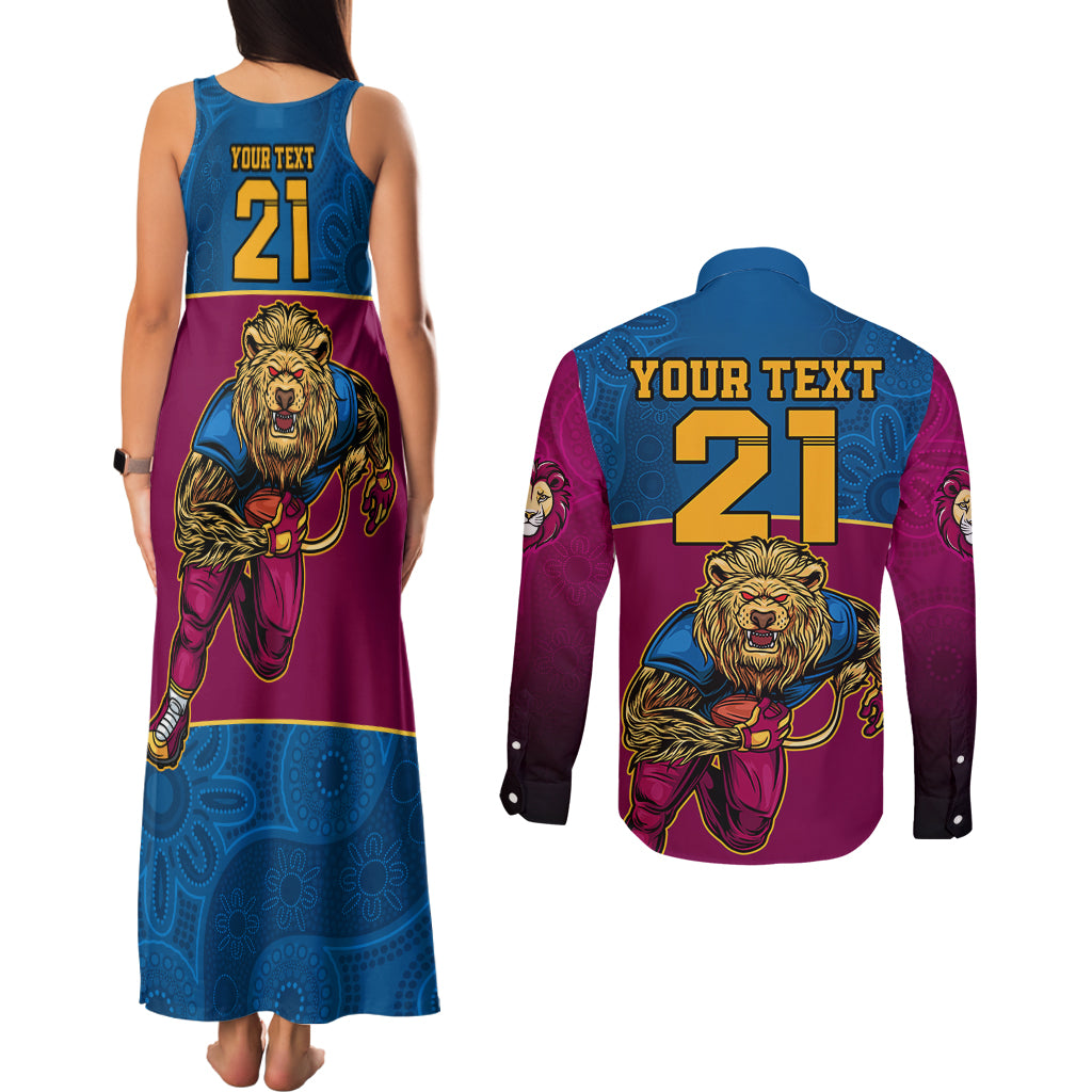 custom-afl-lions-champions-2023-couples-matching-tank-maxi-dress-and-long-sleeve-button-shirts-proud-brisbane-aboriginal-vibe