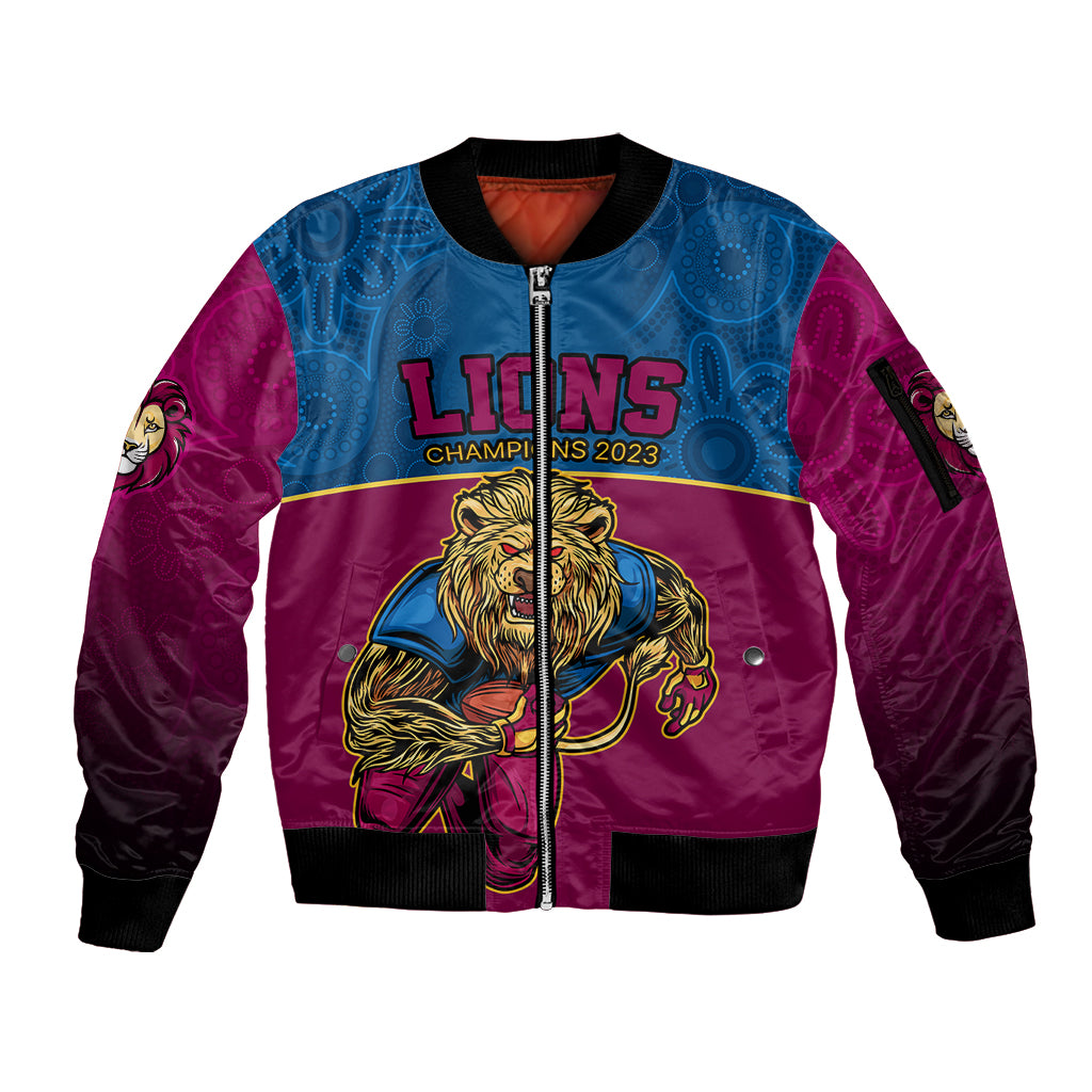 custom-afl-lions-champions-2023-sleeve-zip-bomber-jacket-proud-brisbane-aboriginal-vibe
