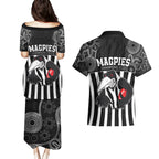 afl-magpies-champions-2023-couples-matching-puletasi-dress-and-hawaiian-shirt-proud-collingwood-aboriginal-vibe