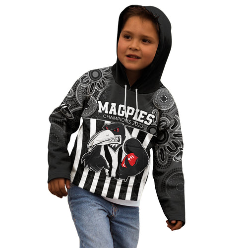 afl-magpies-champions-2023-kid-hoodie-proud-collingwood-aboriginal-vibe