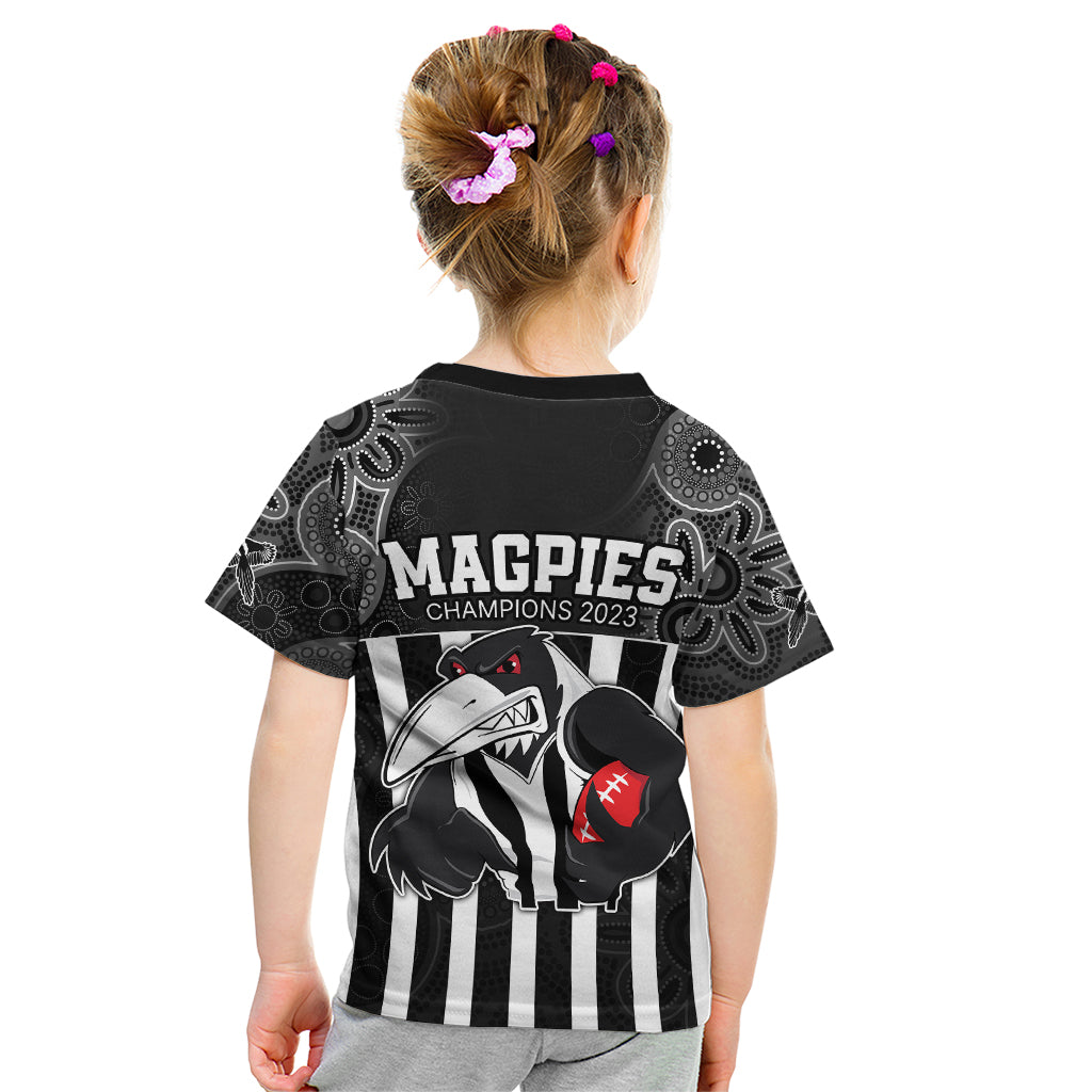 afl-magpies-champions-2023-kid-t-shirt-proud-collingwood-aboriginal-vibe