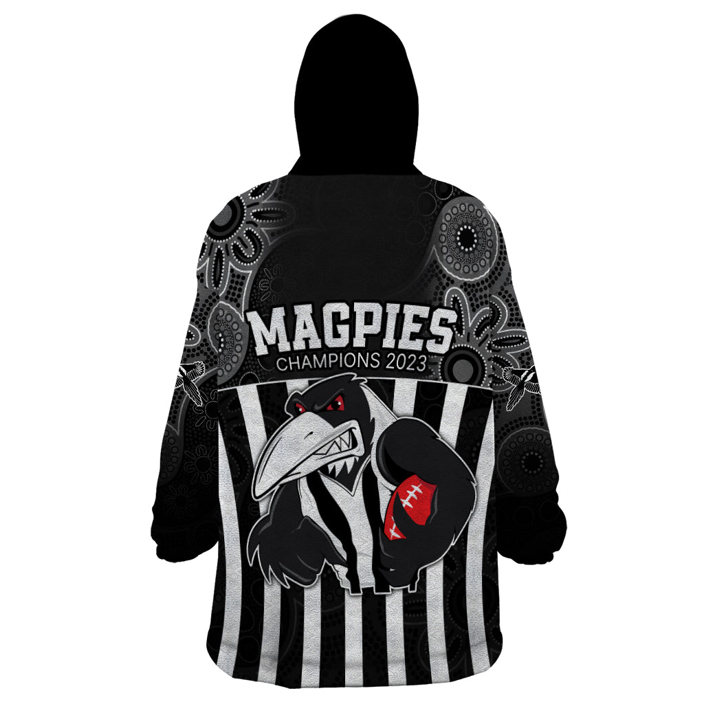 afl-magpies-champions-2023-wearable-blanket-hoodie-proud-collingwood-aboriginal-vibe