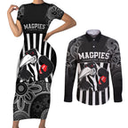 custom-afl-magpies-champions-2023-couples-matching-short-sleeve-bodycon-dress-and-long-sleeve-button-shirts-proud-collingwood-aboriginal-vibe