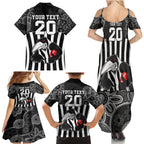 custom-afl-magpies-champions-2023-family-matching-summer-maxi-dress-and-hawaiian-shirt-proud-collingwood-aboriginal-vibe