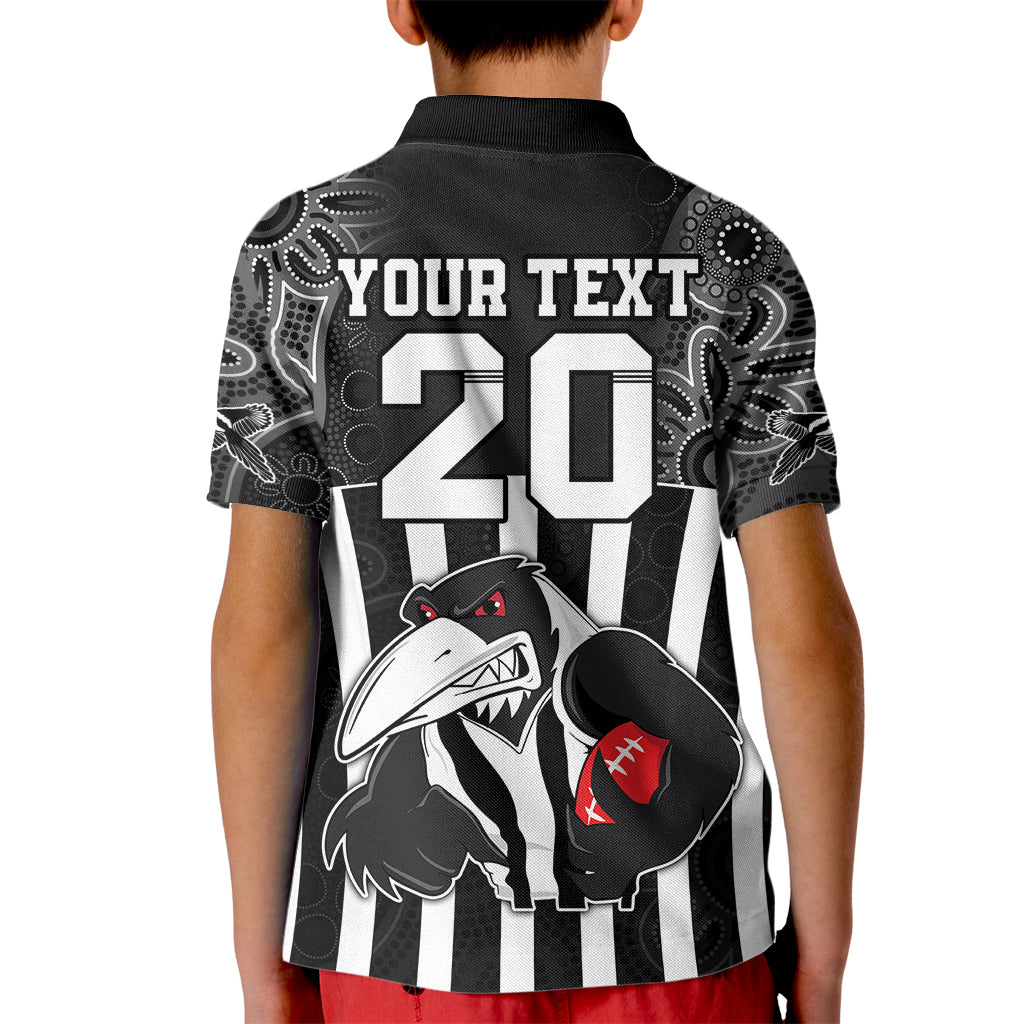 custom-afl-magpies-champions-2023-kid-polo-shirt-proud-collingwood-aboriginal-vibe