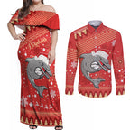 custom-dolphins-rugby-couples-matching-off-shoulder-maxi-dress-and-long-sleeve-button-shirt-chirstmas-vibe-2023