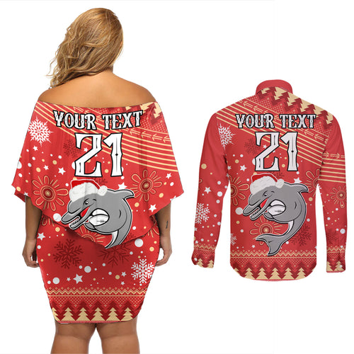 custom-dolphins-rugby-couples-matching-off-shoulder-short-dress-and-long-sleeve-button-shirt-chirstmas-vibe-2023