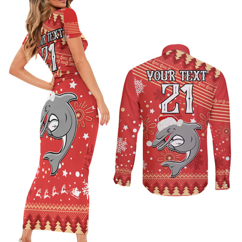 custom-dolphins-rugby-couples-matching-short-sleeve-bodycon-dress-and-long-sleeve-button-shirt-chirstmas-vibe-2023