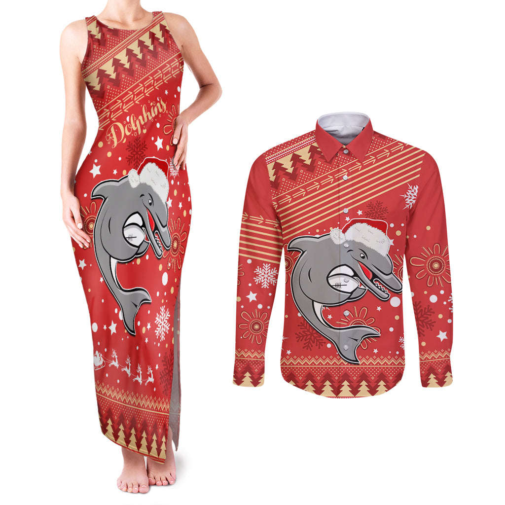 custom-dolphins-rugby-couples-matching-tank-maxi-dress-and-long-sleeve-button-shirt-chirstmas-vibe-2023