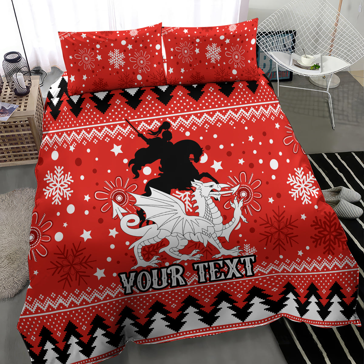 custom-dragons-rugby-bedding-set-chirstmas-vibe-2023
