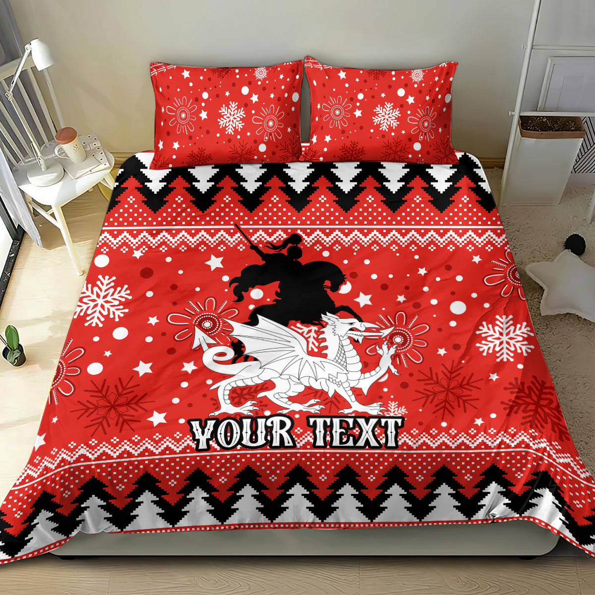 custom-dragons-rugby-bedding-set-chirstmas-vibe-2023