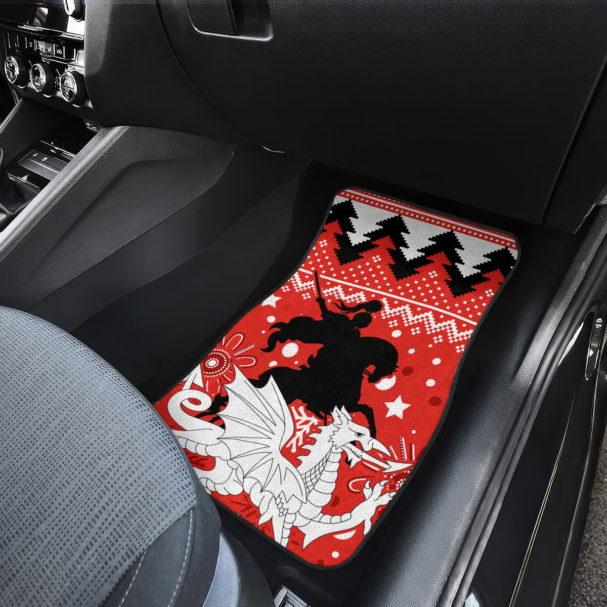 custom-dragons-rugby-car-mats-chirstmas-vibe-2023