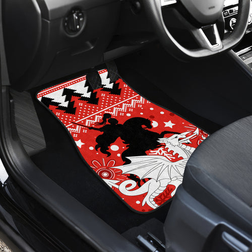 custom-dragons-rugby-car-mats-chirstmas-vibe-2023