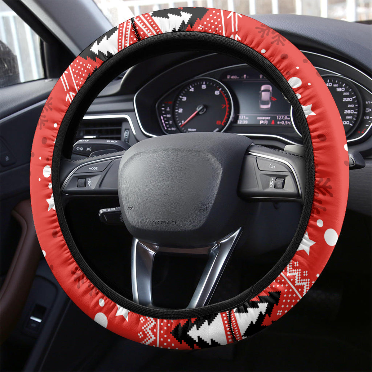 Dragons Rugby Steering Wheel Cover Chirstmas Vibe 2023