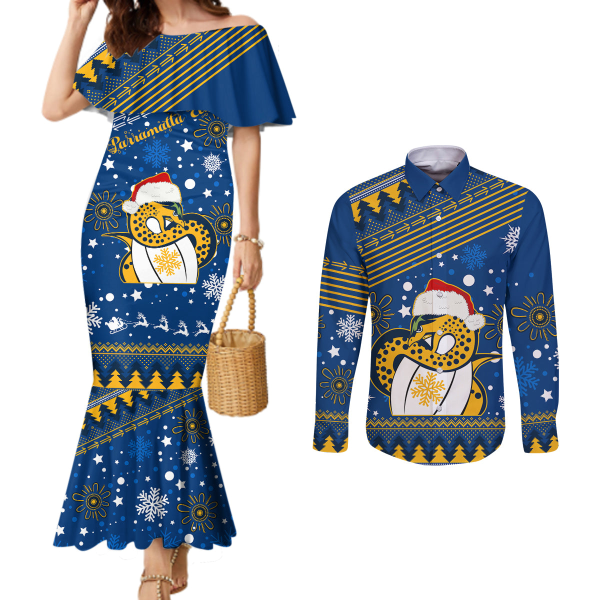 custom-eels-rugby-couples-matching-mermaid-dress-and-long-sleeve-button-shirt-chirstmas-vibe-2023