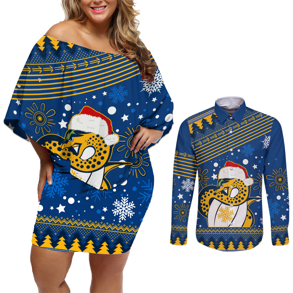 custom-eels-rugby-couples-matching-off-shoulder-short-dress-and-long-sleeve-button-shirt-chirstmas-vibe-2023
