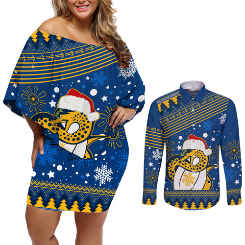 custom-eels-rugby-couples-matching-off-shoulder-short-dress-and-long-sleeve-button-shirt-chirstmas-vibe-2023