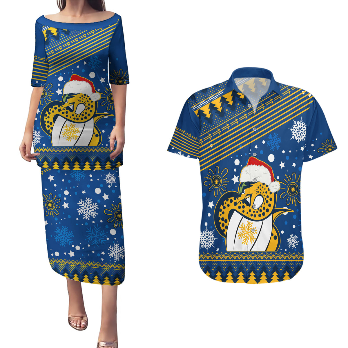 custom-eels-rugby-couples-matching-puletasi-dress-and-hawaiian-shirt-chirstmas-vibe-2023