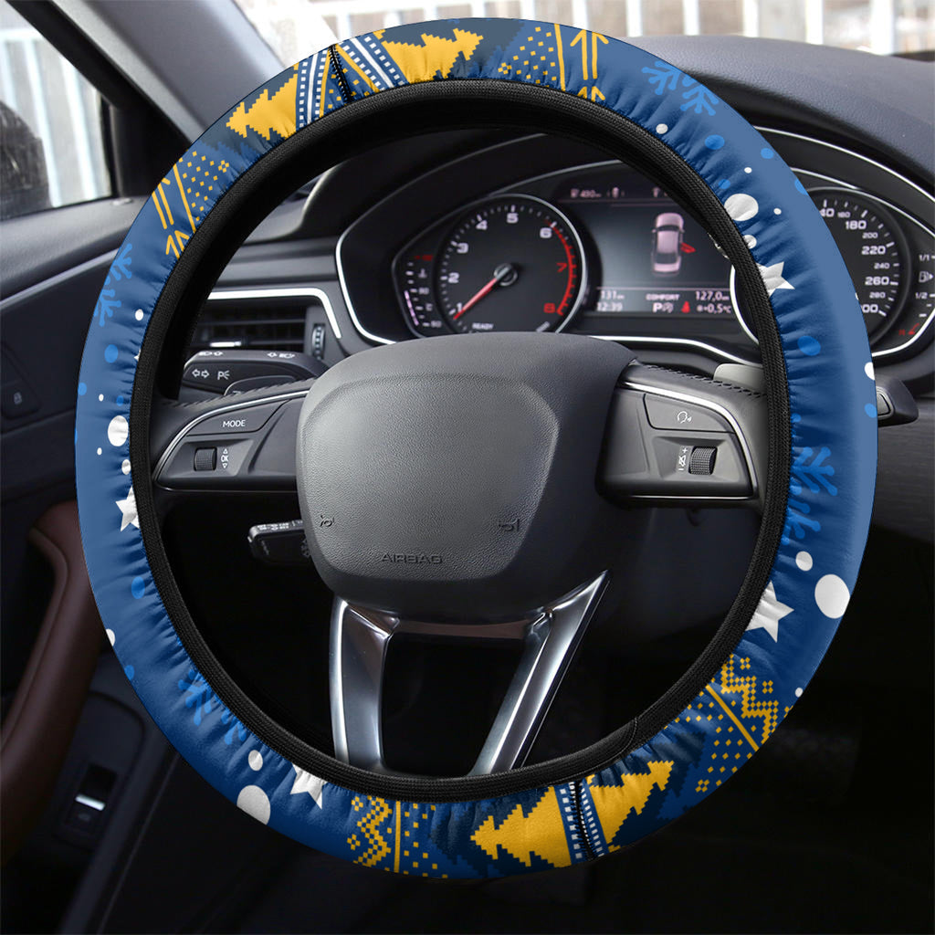 Eels Rugby Steering Wheel Cover Chirstmas Vibe 2023