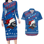 custom-knights-rugby-couples-matching-long-sleeve-bodycon-dress-and-hawaiian-shirt-chirstmas-vibe-2023